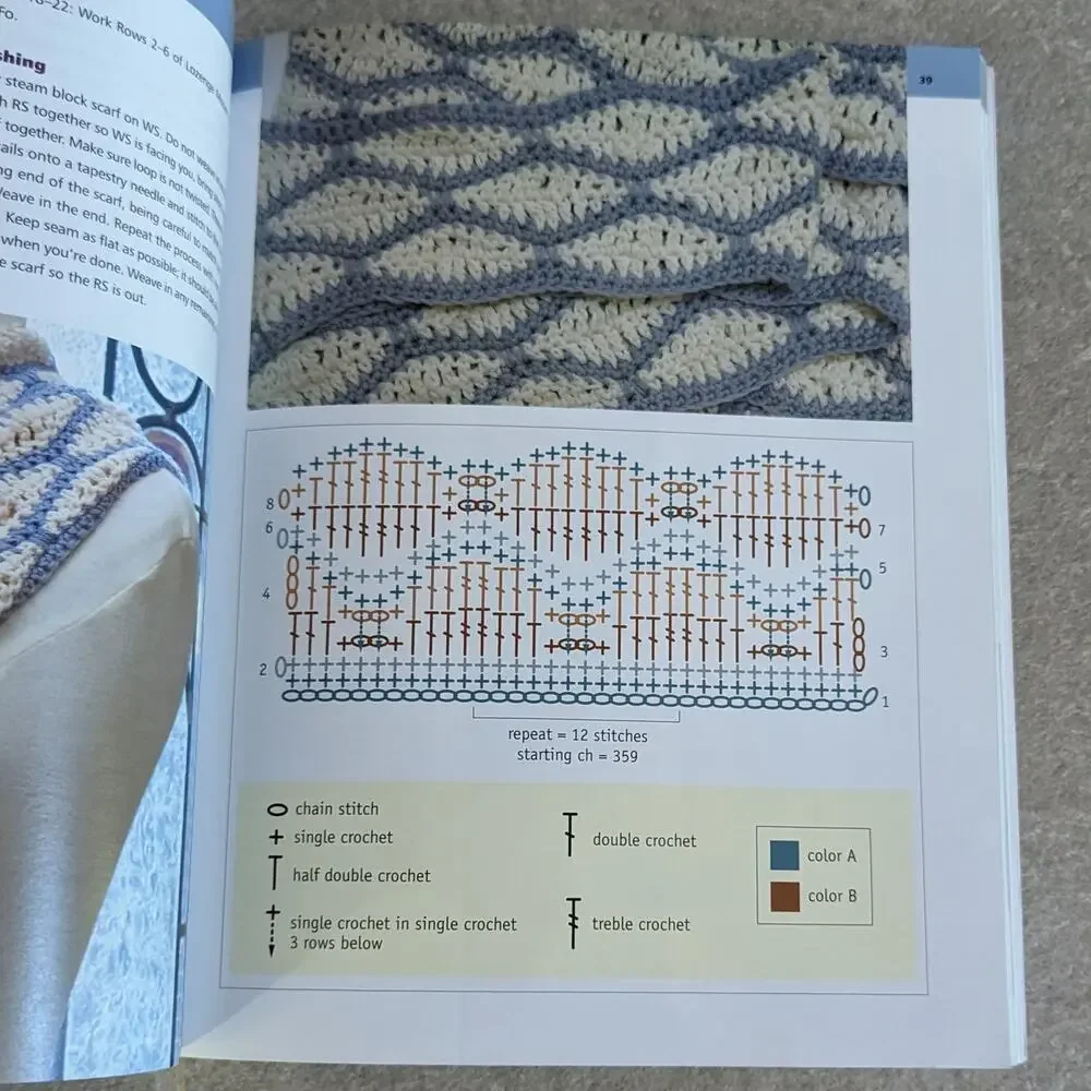 Crochet Scarves Pattern Book Various Techniques